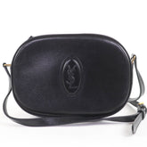 SAINT LAURENT 582673 YSL Logo Camera Bag Leather Shoulder Black Made in Italy Women's — Like New