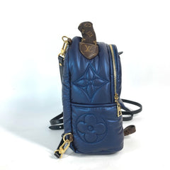 LOUIS VUITTON M21060 Monogram Palm Springs Backpack MINI Rucksack Nylon Canvas Women's Navy MO-240630-15 — Like New