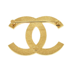 Chanel Bicolor Coco Mark Metal Gold Pink Brooch 0848CHANEL — Like New