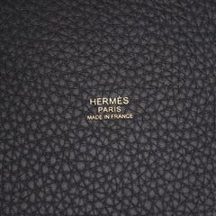 Hermes Picotin Lock PM Caban Handbag, made of Taurillon Clemence leather, women's, navy blue — New - Store Return
