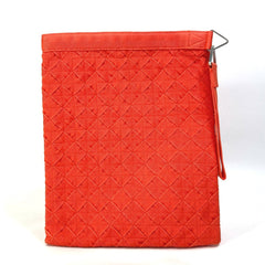 BOTTEGA VENETA 667060 Intrecciato Bag pouch with strap Clutch bag Orange — Like New