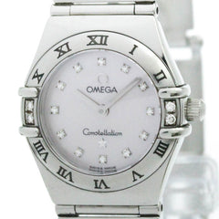 OMEGA Constellation Diamond MOP Dial Ladies Quartz Steel Watch 1567.66 Polished — Very Good