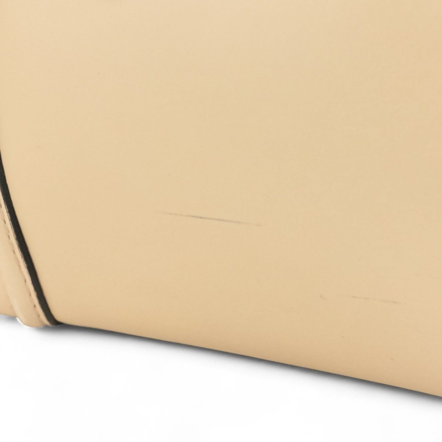 CELINE Luggage Nano Shopper 2-Way Tote Bag/Shoulder Bag in Two-Tone Beige and Black for Women