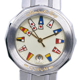 Corum Admiral's Cup Watch 39.610.20V50B Stainless Steel Quartz Analog Display Ivory Dial Admirals Ladies — Very Good