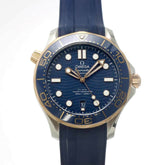Omega Seamaster Diver 300 Co-Axial Master Chronometer Two-Tone 210 22 42 20 03 002 Men's Watch Date PG Pink Gold Automatic — Very Good
