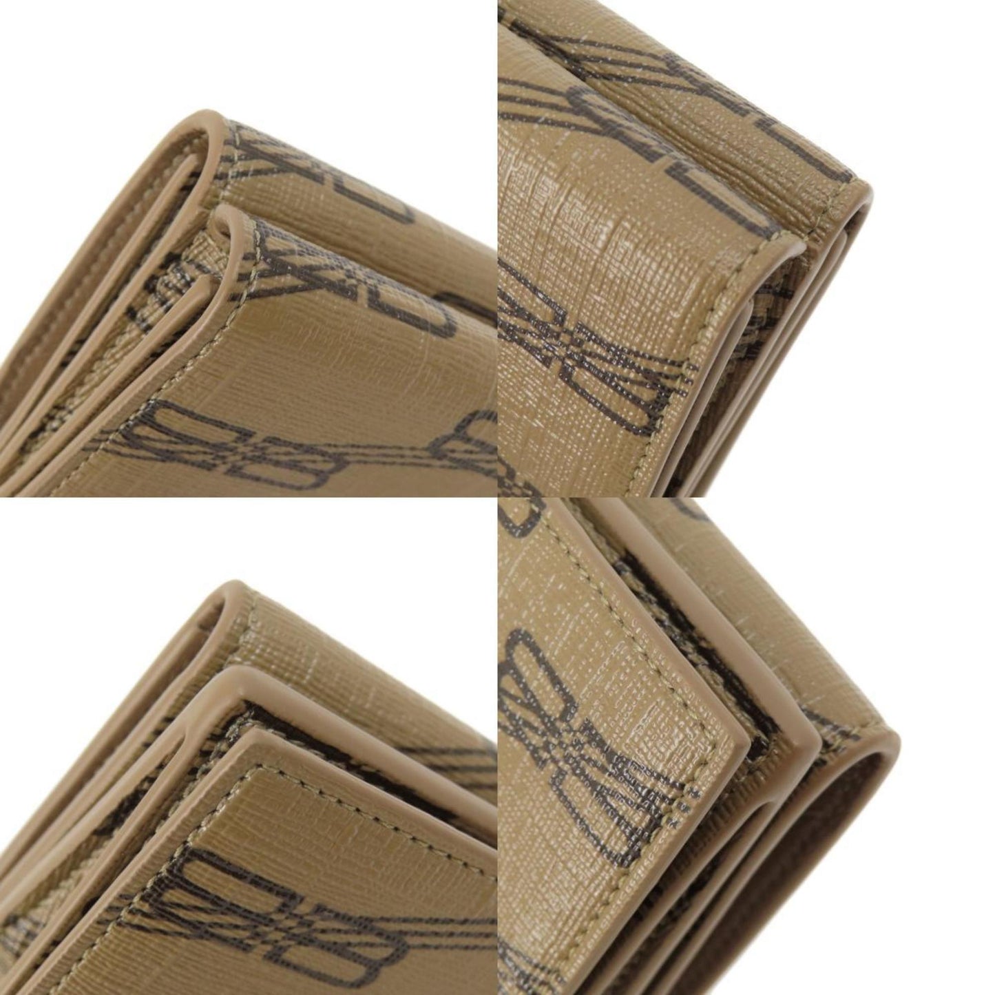 Balenciaga 594312 Tri-fold wallet BB pattern Bi-fold Leather Women's BALENCIAGA