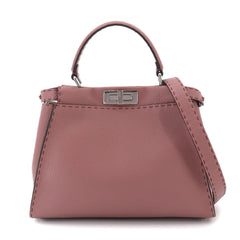 Fendi Selleria Peekaboo Regular 2-way Hand/Shoulder Handbag, Leather, Pink, 8BN290 — New - Store Return