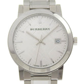 Burberry BU9000 Stainless Steel Watch, Silver, Quartz, Analog Display, Silver Dial, Women's — Very Good