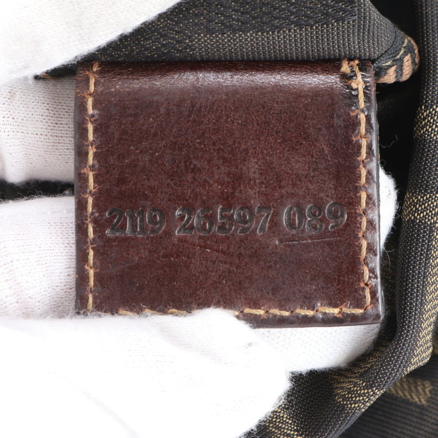 Fendi Zucca Hobo Shoulder Bag, Handbag, Brown Leather, Women's