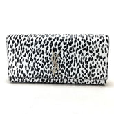 SAINT LAURENT Saint Laurent Paris 326079 Cassandra Leopard Bag Clutch Calf Leather Women's White Black — New - Store Return