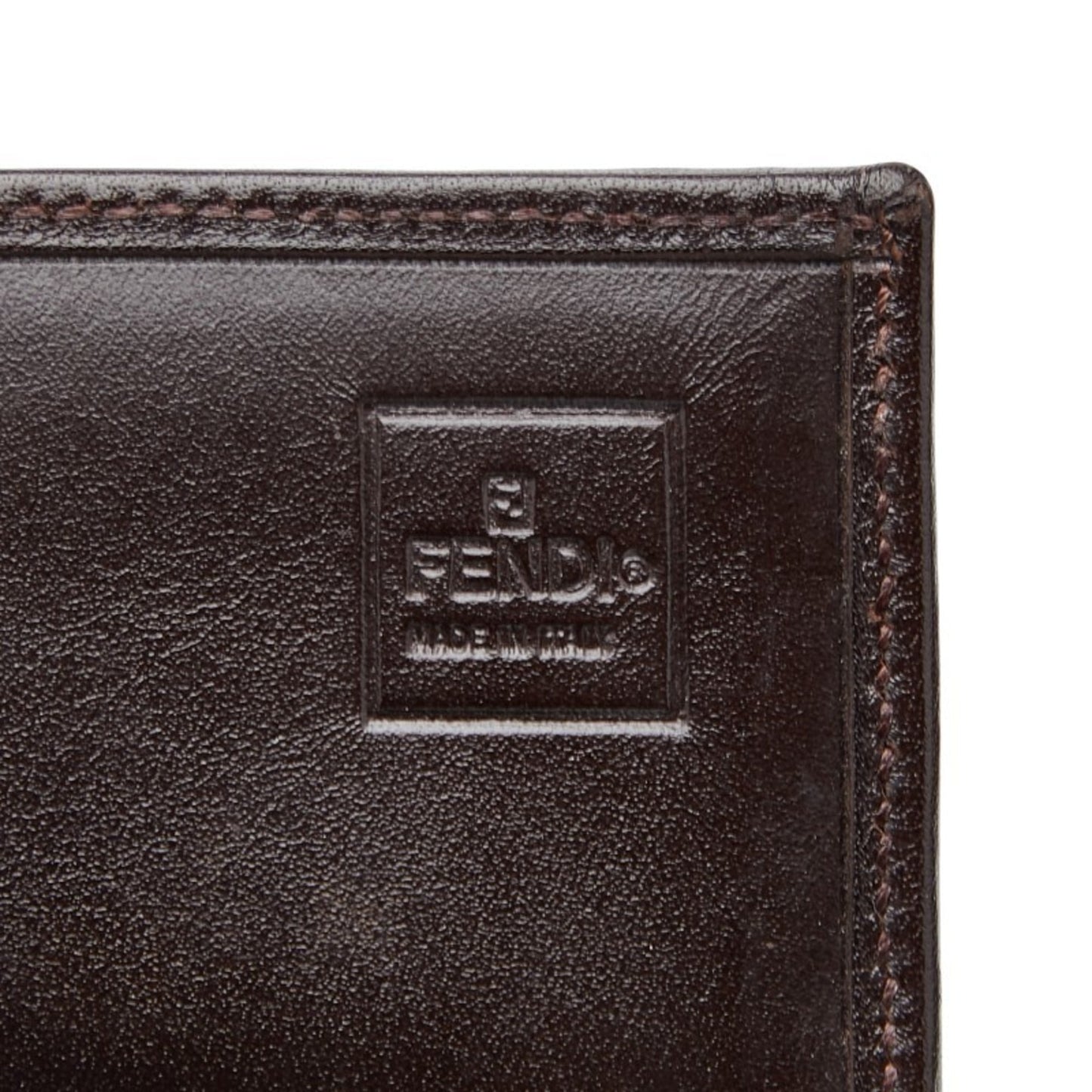 Fendi Zucca long wallet in brown canvas and leather for women.