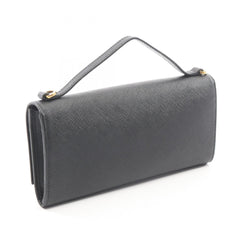 Prada PRADA Triangle Logo 2-Way Shoulder Bag/Handbag, Saffiano Leather, Women's, Black, 1MT042 — New - Store Return