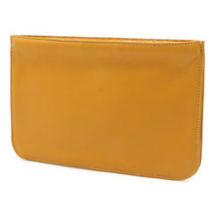 LOEWE Anagram Handbag Pouch Clutch Bag Striped Mesh Leather Mustard — Like New