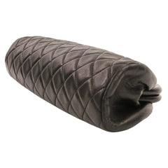CHANEL Timeless Quilted Coco Mark Leather Clasp Clutch Bag, Black, Women's — Like New