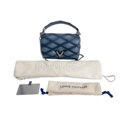 Louis Vuitton LOUIS VUITTON Handbag Maltage GO-14PM Lambskin M12434 Denim Blue — Like New