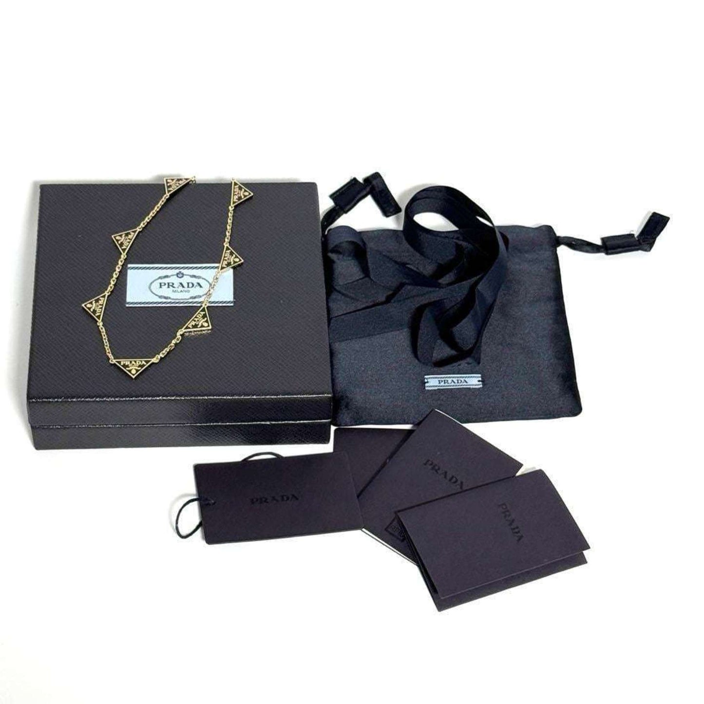 Prada Women's Enamel Metal Necklace Pendant