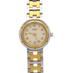 Hermes Clipper Combination SSxGP Quartz Watch — Good