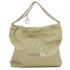 Chanel handbag CHANEL 22 Matelassé Small Shiny Calf Leather AS3260 for women — Like New