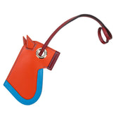 HERMES Camaieu Bag Charm Key Ring Cloche Orange Women's — Like New