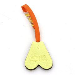 Hermes Petit h Small Heart Yellow/Orange Bag Charm — Like New