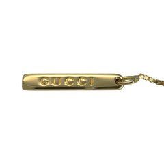 Gucci Lariat Necklace, 54cm, 18K Yellow Gold, 5.5g, Venetian Chain, Logo, Women's — Like New