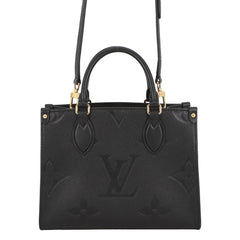 Louis Vuitton Monogram Empreinte OnTheGo PM Handbag M45653 Black 2-way LOUIS VUITTON — Like New