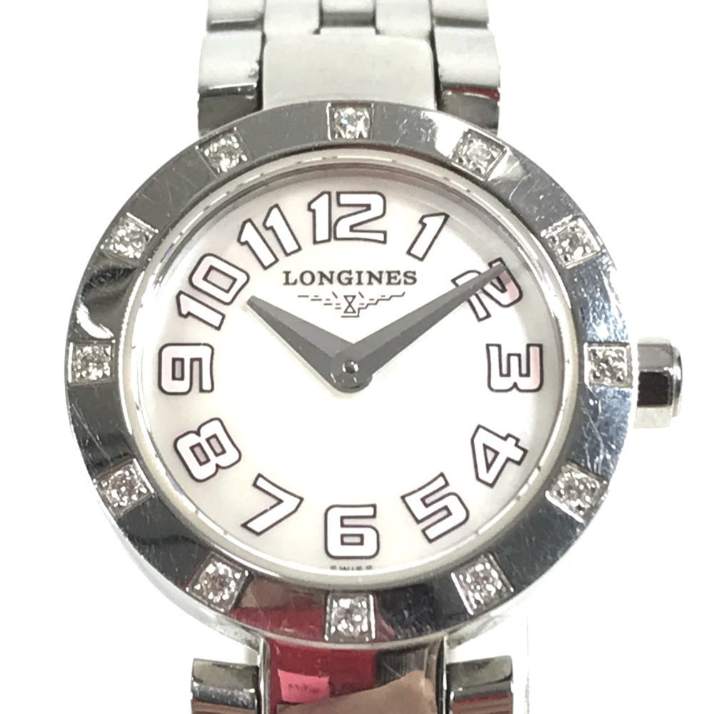LONGINES DolceVita L5.174.0 Diamond Bezel with 12 Diamonds, Women's Watch, Stainless Steel, Silver — Very Good