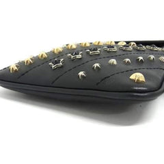 JIMMY CHOO KIMI MESSANGER RCX Shoulder Bag - Black Leather with Star Studs for Men and Women — Like New
