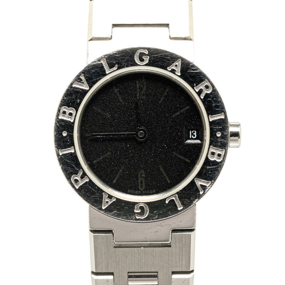 BVLGARI Watch BB23SS Quartz Black Dial Stainless Steel Women's — Good