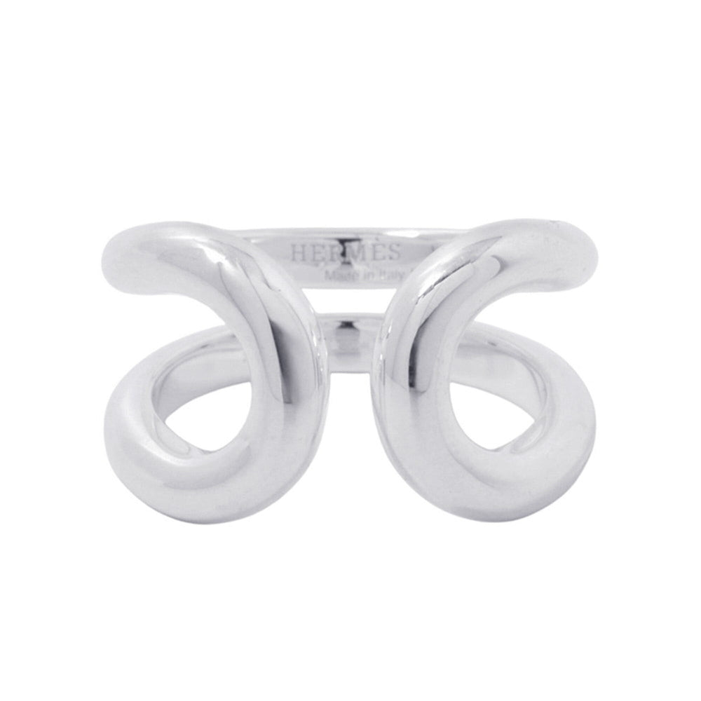Hermes Lima PM ring, SV925 silver, ring size 52. HERMES — Like New