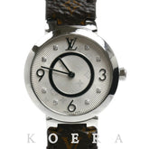LOUIS VUITTON Tambour Slim 8PD Watch, Battery Operated, Q12MG, Women's — Very Good