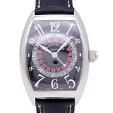 Franck Muller Vegas Roulette Big Face 8880VEGAS Automatic Watch SS/Embossed Leather Black Dial 0760FRANCK MULLER Men's — Very Good