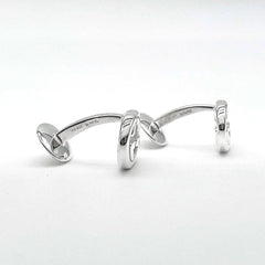 GUCCI Interlocking Cufflinks with Logo, SV925, Men's — Like New