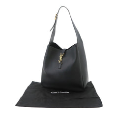 Saint Laurent LE 5 A 7 Soft Large Shoulder Handbag Leather Black 753837 Bag — New - Store Return