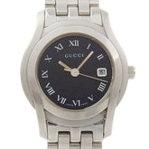 Gucci 5500L Black Dial Stainless Steel Quartz Watch, Approx. 26mm, Women's Date Display — Good