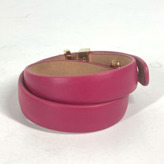Salvatore Ferragamo Double Gancini Bracelet Leather Women's Pink M-240910-5 — Like New