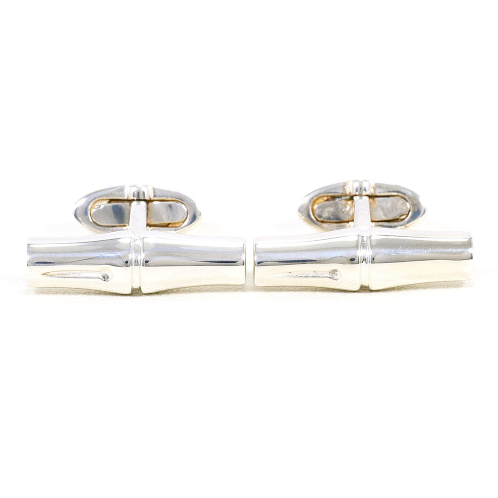 Gucci Bamboo Silver Cufflinks, Total Weight 20.3g, Jewelry — Like New