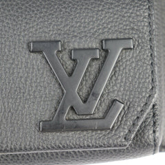 LOUIS VUITTON Louis Vuitton Take Off Sling Body Bag M57081 Grained Leather Noir Black LV Waist — Like New