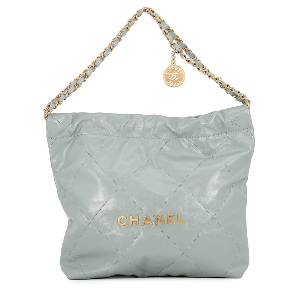 Chanel handbag CHANEL 22 Matelassé Small Shiny Calf Leather AS3260 for women — Like New