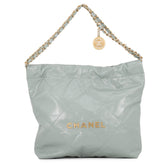 Chanel handbag CHANEL 22 Matelassé Small Shiny Calf Leather AS3260 for women — Like New