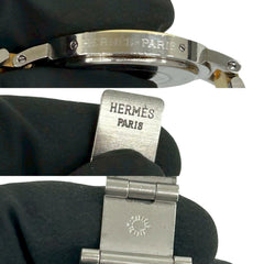 HERMES Clipper Stainless Steel GP Quartz Wristwatch, Silver, 32943 — Good