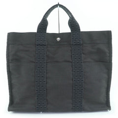 HERMES Hermes Herline MM Sellier Hardware Canvas Tote Bag Handbag Gray Made in France Women's — Like New