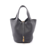 Hermes Picotin Lock PM Handbag, Leather, Taurillon Clemence Women's, Navy Blue — New - Store Return