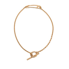 Hermes Chaine d'Ancre Mini Punk ST Bracelet 18KPG Pink Gold 750 Women's HERMES — Like New