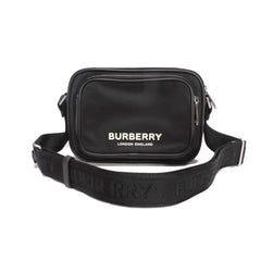Burberry Paddy Logo Crossbody Shoulder Bag, Cotton Calfskin, Rubber Embossed Nylon, Black, 8049094, Men's — New - Store Return