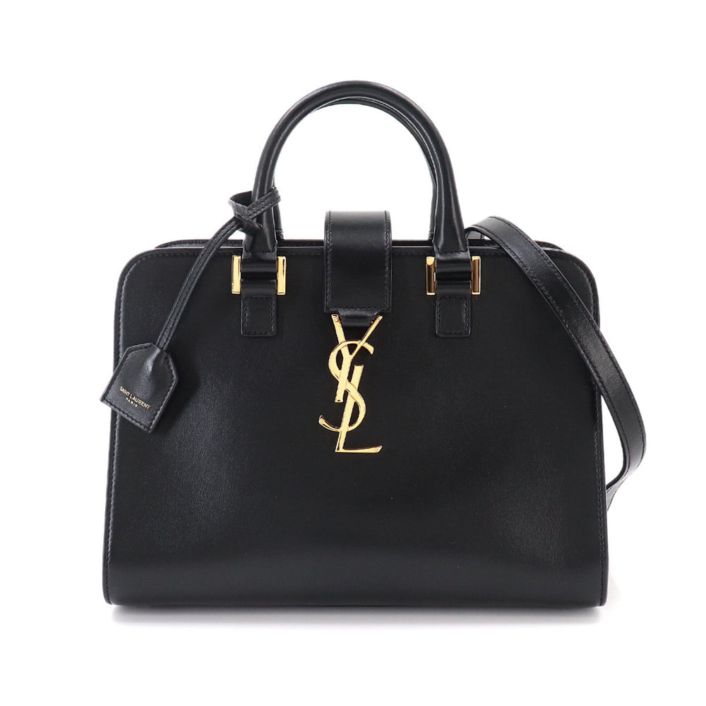 Saint Laurent Baby Cabas 2-way Hand/Shoulder Handbag, Leather, Black, 568853 — Like New