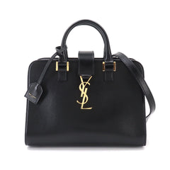 Saint Laurent Baby Cabas 2-way Hand/Shoulder Handbag, Leather, Black, 568853 — Like New