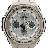 CASIO G-SHOCK G-STEEL GST-W100 Series GST-W110D-7AJF White Silver Resin/Stainless Steel Men's Watch — Good