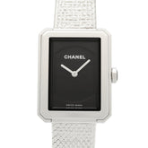 Chanel Boyfriend Tweed Watch, Stainless Steel, Women's, Black, H4876 — Very Good