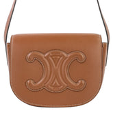 CELINE Folco Cuir Triomphe Shoulder Bag, Brown, Women's, Luxs, Pre-owned Brands — Like New